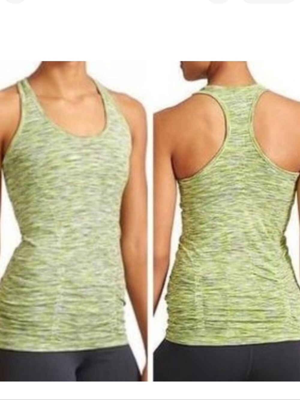 Athleta Fastest Track Tank Top Green Space Dye Size Small